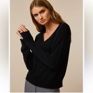 Greyson Anila V Neck Cashmere Sweater Size Large